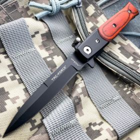 TAC FORCE MILANO STILETTO Pocket Knife Wood