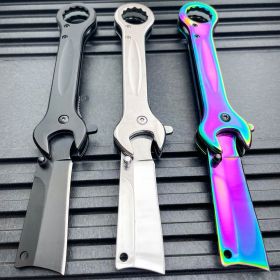 Multi-Tool Tanto Blade Spring Assisted Open Folding Pocket Knife Wrench Tool NEW