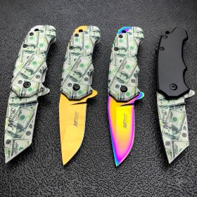5" MTECH USA Snub MONEY Spring Open Assisted ONE HUNDRED Folding Pocket Knife