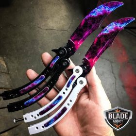 CSGO Butterfly Trainer Balisong Black And White Set