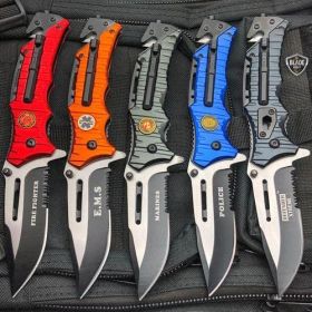 8.25" Tactical Spring Assisted Open Folding Blade Rescue Pocket Knife