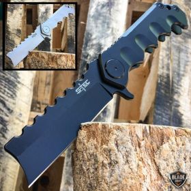 9" HUGE CLEAVER BALL BEARING Assisted Pocket Folding Knife RAZOR Blade