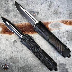 Dual Action Carbon Fiber Reaper Punisher Skull OTF