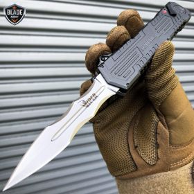 Schrade Viper OTF Assisted Opening Knife Black (3.5" Bead Blast)