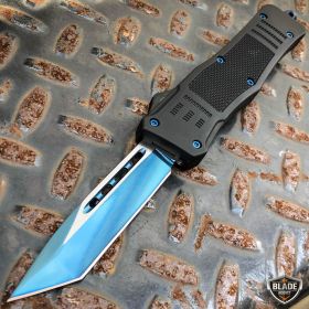 TANTO BLUE STEEL Ghost OTF Tactical Pocket Knife
