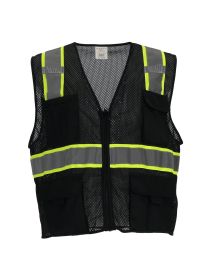 Safety Vest with Pockets & Radio Loop (size: LAR)
