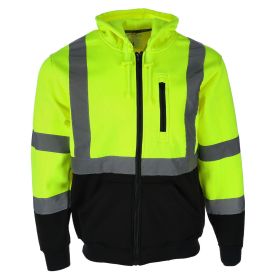 HiVis Two-Tone Hooded Full-Zip Sweatshirt (size: L5XLL2)