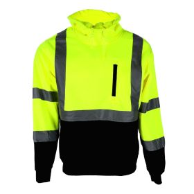 HiVis Two-Tone Hooded Pullover Sweatshirt (size: MEDL2)