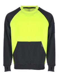 Two-Tone HiVis Crewneck Sweatshirt (size: 5XL)