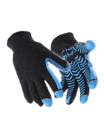 Dual-Layer Herringbone Grip Gloves with 3-Finger Dip (size: LAR)