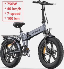 ENGWE EP-2PRO 48V13Ah 45km/h 20 Inch Fat Tire 750W Mountain Electric Bicycle (Color: Grey, motor: 750w)
